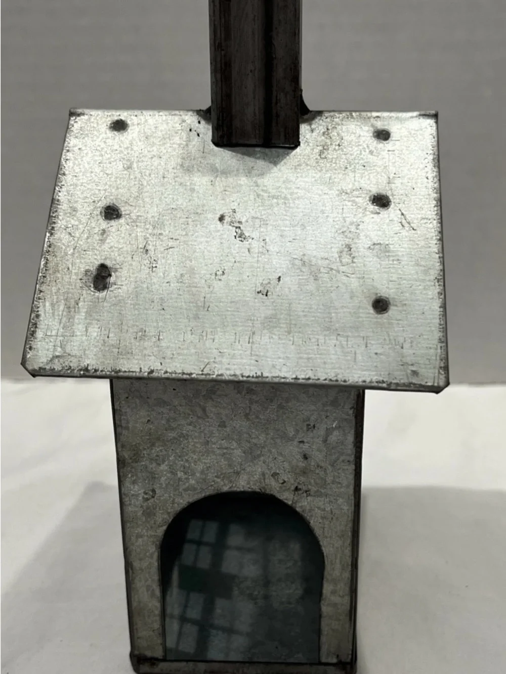 Galvanized Metal House Rustic Farmhouse Candle Holder Primitive Decor